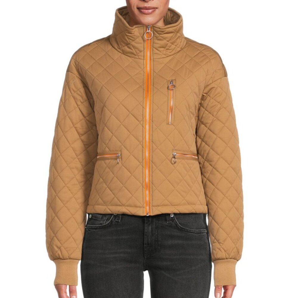 Avec Les Filles Tan Quilted Jacket